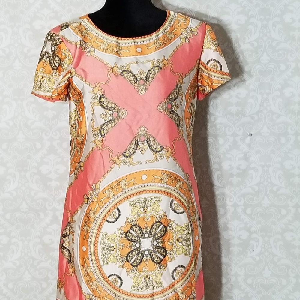 Julian Taylor Colorful Multicolor Paisley Dress